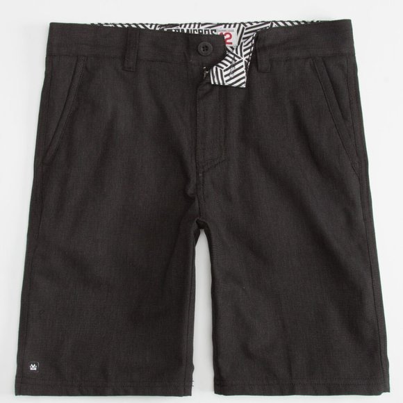 Micros Other - BNWT Micros Boys Tyler Shorts, 12, Gray and Black Woven Pattern